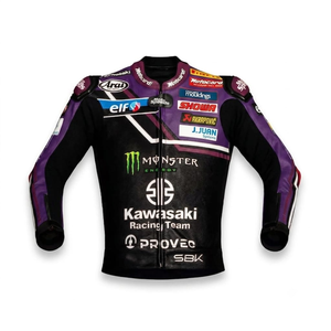 Jonathan Rea WSBK Rawasaki Cowhide/Kangaroo Made To Measure Perforated Track Leather <b>Racing</b> <b>Jacket</b>/Chaqueta Protection CE - Product Image 1