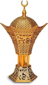 Luxury Crystal Iron <b>Bakhoor</b> & Arabic <b>Oud</b> Incense Burner Eco-Friendly Durable Sandalwood Aromatherapy Holder for Home Living Room - Product Image 5