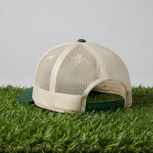 Gorra Trucker Verde Crema para Hombre, Logotipo Bordado Personalizado, Malla Trasera, Cierre a Presión, Ajustable - Product Image 6
