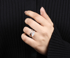 1.0 CT Pear Lab Diamond Snake Ring, Engagement Ring Gothic Serpent Ring Lab Diamond Serpent <b>Wrap</b> Ring, 14K Gold Rings For <b>Gift</b> - Product Image 4