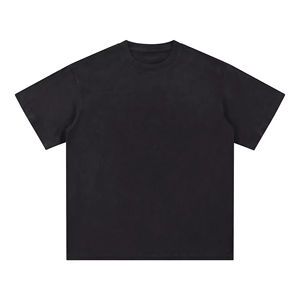 T-shirt délavé pour homme en coton, coupe oversize, col rond, style streetwear, décontracté, tendance, choix des acheteurs américains - Product Image 2
