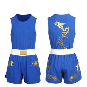 Ensemble de veste et short de boxe en polyester, uniforme de boxe personnalisé, nouveau design, tenue de sport, uniforme de Sanda, prix abordable, OEM - Product Image 1