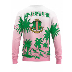 Greek Apparel <b>Pink</b> Crewneck Fleece Sweatshirt Embroidered <b>Men's</b> Casual Winter Wear Knitted Pullover Regular Fit Eco-Friendly - Product Image 3