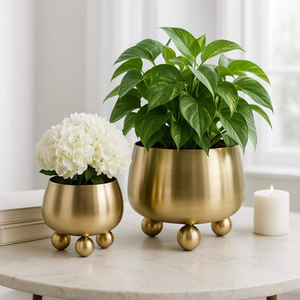 Macetas Metálicas para Plantas de Interior, para Sala de Estar, Dormitorio, Macetero Alto - Product Image 2