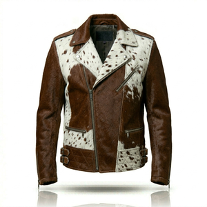 Chaqueta de Cuero Auténtico de Primera Calidad con Logotipo Personalizado, Chaqueta de Motociclista Vintage de Dos Tonos, Precio al por Mayor - Product Image 5