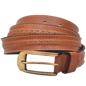 Ceinture en cuir véritable décontracté, Grain complet, largeur de 40mm, boucle à ardillon avec finition laiton antique solide, offre spéciale, 100% - Product Image 5