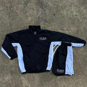 Ensemble court coupe-vent OEM de haute qualité en polyester et 100 % nylon avec poches cargo et empiècements - Product Image 6