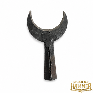 Punta de flecha de hierro forjado a mano con diseño de luna creciente - Product Image 1