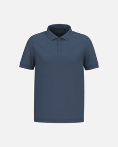 Camisa Polo de Manga Corta para Hombre, Color Sólido, Corte Regular, Estilo Casual, Azul - Product Image 1
