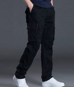 Men's Cargo Pants Casual Multi Pockets <b>Large</b> Size Autumn High Waist Straight 100% Cotton <b>Canvas</b> Pants - Product Image 5
