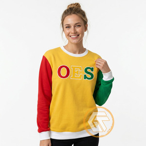 GREEK TREASURES Sudadera de Forro Polar con Cuello Redondo para Mujer, Bordado de Letras en el Frente, Tejido Transpirable Ecológico, Otoño/Invierno - Product Image 1