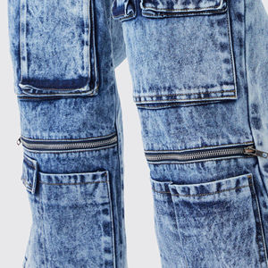 Jeans de Mezclilla Anchos y Holgados para Hombre, Lavado a la Piedra - Product Image 4