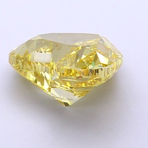 Diamant CVD de laboratoire 5,03 ct, jaune vif fantaisie, taille cœur, VS1, finition EX, diamant synthétique en vrac, vente en gros d'usine pour les détaillants - Product Image 2