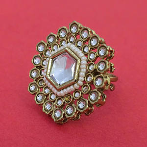 Long Lasting Stunning Collection Of Indo Western <b>Adjustable</b> <b>Ring</b> With Mehndi Plating 113300 - Product Image 1