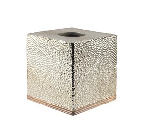 Glam Metal Cube <b>Tissue</b> Box Free Standing Decorative Home Accessory Traditional Chinese Style Metal <b>Tissue</b> Box - Product Image 1