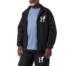 Top vente hommes deux pièces Vintage coupe-vent survêtement bande réfléchissante surdimensionné fermeture éclair coupe-vent survêtement pour hommes - Product Image 2