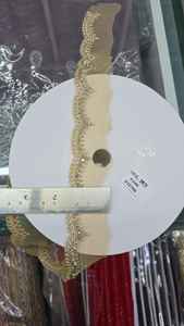 Nouvel Arrivage – Dentelle Métallique Lavable de Haute Qualité à Broderie Miroir Indienne, Motif Floral, Idéale pour Chaussures et Sacs – Vente Flash - Product Image 3