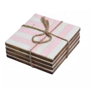 Natural Wooden Table Decorative Square Tea Coffee Serving Plate Coasters At Affordable Price Square Beech Wood Tea Cup <b>Mats</b> Pads - Product Image 5