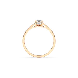 แหวนเพชร REYES CVD HPHT IGI Certified Lab Grown Diamond ทรง Hidden Halo ทองคำแท้ 14K สำหรับงานหมั้นและงานแต่งงาน ของขวัญเครื่องประดับชั้นดีสำหรับผู้หญิง - Product Image 4