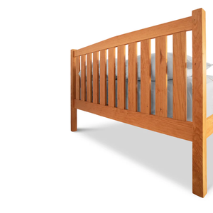 Wholesale Mission Style Solid Wood Platform <b>Bed</b> | Vertical Slat High Headboard Wooden <b>Bed</b> <b>Frame</b> - Product Image 2