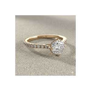 Anillo de Compromiso con Diamante Cultivado en Laboratorio, Oro de 14K, Corte Redondo, Engaste de Garras, Estilo Vintage, para Fabricante de Joyería Personalizada Certificada, OEM, ODM - Product Image 1