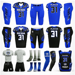 High Quality American Football Uniform Kit Custom Jersey Pants Socks Sublimation Reba Sports Team Gear - Product Image 1