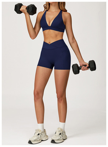 Conjunto de Yoga para Mujer de 2 Piezas, Leggings sin Costuras de Cintura Alta, Top Corto con Cuello Halter, Color Sólido, Ropa Deportiva para Fitness y Entrenamiento - Product Image 4