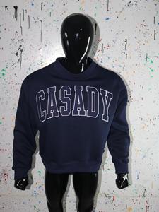 Unisex <b>Crew</b> <b>Neck</b> Pullover <b>Sweatshirt</b> <b>Black</b> Solid Fleece Breathable Regular Fit Knitted Cotton Casual Winter Wear - Product Image 6