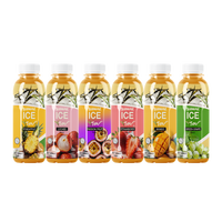 Boisson prête à boire au thé noir glacé aux fruits, saveur fraise, 500 ml, en bouteille PET, rafraîchissante, sucrée, pour l'été, boisson contre la soif, pack en vrac