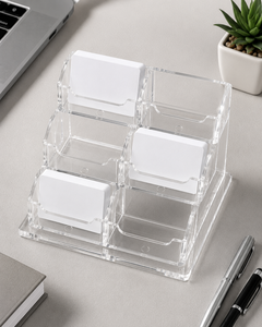 Clear Acrylic Business Card Holder for Desk Transparent Name Card Holder <b>Display</b> Stand Lucite Countertop Desk Organizer - Product Image 6