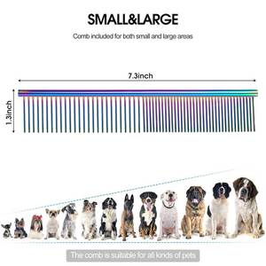Herramienta desenredante de dientes finos para el cuidado del pelaje, peine de aseo para mascotas, peines de aseo para mascotas hechos de plástico personalizado - Product Image 2
