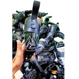 Vaso para Beber Hecho a Mano con Cuerno de Búfalo Natural y Acabado de Ágata, Estilo Vikingo Medieval, Ecológico, Regalo de Navidad - Product Image 4