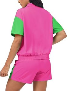 RABUSH SPORTS 2026 Factory Made Custom Two Piece Winter Color Block Windbreaker Short <b>Jacket</b> Set Polyester/Nylon Material - Product Image 3