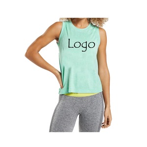 Débardeur de yoga pour femme de haute qualité, écologique, sans manches, 100 % coton, motif uni, sport et fitness, service OEM - Product Image 5