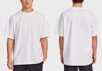 T-shirts décontractés unisexes surdimensionnés en coton 100% imprimé sur mesure, 230 GSM, design vierge, tissu tricoté écologique à séchage rapide
