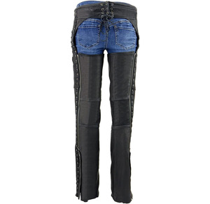 Samroz Sports <b>Leather</b> Premium <b>Leather</b> Motorcycle Riding <b>Chaps</b> for Women Bikers - Product Image 5