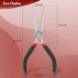Needle Nose Long Nose <b>Pliers</b> Serrated Jaw Stainless Steel Jewelry Making Tool Wire Bending <b>Small</b> Object Gripping Precision - Product Image 2