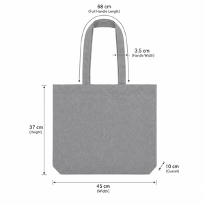 Bolsa de Tela de Algodón Reciclado con Bolsillo Interior y Base Reforzada, 225 GSM, Gris, Ecológica, con Logotipo Personalizado, para Compras al por Mayor - Product Image 2