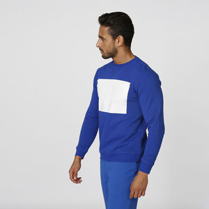 Sweat-shirt unisexe en molleton uni à col rond, coupe classique, décontracté, hiver, 100% coton, fermeture à cordon - Product Image 4