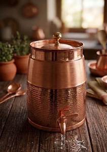 Handcrafted Copper Water Dispenser With Hammered Finish and Sturdy Leak Proof <b>Tap</b> for Easy Pour for Dining Home Decor Gifting - Product Image 4