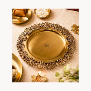 Luxury Metal Charger <b>Plate</b> Stylish New Design Customized New Arrival Decorative Table Charger <b>Plate</b> For Fine Dining - Product Image 1