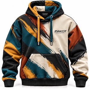 Wholsale Direct ZIAKOT INDUSTRY Custom Graphic Hoodie <b>Men</b> Oversized Pullover Sweatshirt Premium Heavyweight <b>Fleece</b> Hoodies - Product Image 4