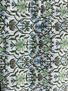 Large Quilted Waterproof <b>Foldable</b> Cotton Block Print Wash <b>Bag</b> | Bathroom Toiletry Cosmetic Travel Accessory - Product Image 3