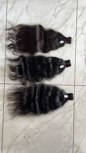 Extensiones de trama de cabello humano indio crudo sin procesar de fábrica directa Estilos de rizos de onda brasileña similares Paquetes de cabello humano natural - Product Image 6