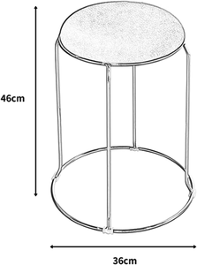 Modern Round Leather Top Bar Stool Gold Metal Frame High Quality Fast Delivery Indoor Furniture <b>Decor</b> Durable <b>Kitchen</b> Seating - Product Image 3