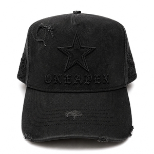 หมวกเบสบอล Custom One Apex ลายดาวแบบดิสเทรส ปักโลโก้ ผ้าฝ้ายฟอก ปรับขนาดได้ ใส่ได้ทั้งชายและหญิง สไตล์สตรีทแวร์ - Product Image 1