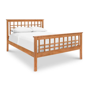 Wholesale Modern Mission Solid Wood <b>Bed</b> |Geometric Grid Headboard <b>Bed</b> Wholesale - Product Image 5