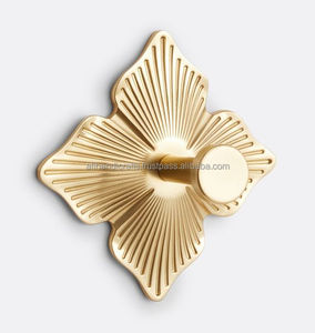 Handcrafted Metal Wall <b>Hook</b> With Leaf Pattern Traditional Decorative Home Hanging Accessory - Product Image 2