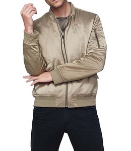 Chaqueta Bomber de satén para hombre de High Street, decoración transpirable personalizada, bordado de talla grande, chaqueta Bomber de vuelo de satén de nailon para hombre - Product Image 1