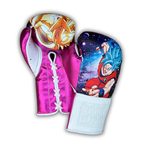 Gants de boxe personnalisés « No Boxing No Life » en cuir de vachette, design par sublimation, pour sparring et combat, durables, respirants, à lacets - Product Image 2